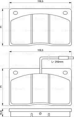 BOSCH 0 986 460 932 - Гальмівні колодки, дискові гальма avtolavka.club