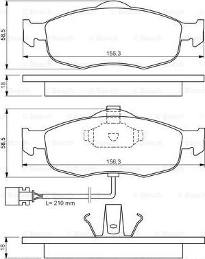 BOSCH 0 986 460 971 - Гальмівні колодки, дискові гальма avtolavka.club