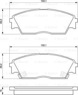 BOSCH 0 986 460 972 - Гальмівні колодки, дискові гальма avtolavka.club