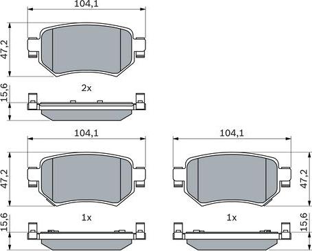 BOSCH 0 986 460 010 - Гальмівні колодки, дискові гальма avtolavka.club