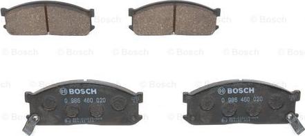 BOSCH 0 986 460 020 - Гальмівні колодки, дискові гальма avtolavka.club