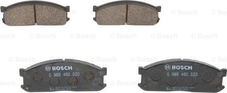 BOSCH 0 986 460 020 - Гальмівні колодки, дискові гальма avtolavka.club