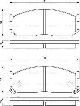 BOSCH 0 986 460 020 - Гальмівні колодки, дискові гальма avtolavka.club