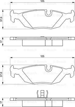 BOSCH 0 986 461 111 - Гальмівні колодки, дискові гальма avtolavka.club