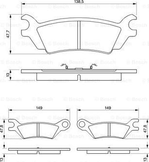 BOSCH 0 986 468 990 - Гальмівні колодки, дискові гальма avtolavka.club