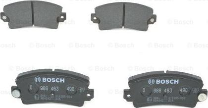 BOSCH 0 986 463 490 - Гальмівні колодки, дискові гальма avtolavka.club