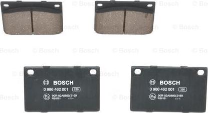 BOSCH 0 986 462 001 - Гальмівні колодки, дискові гальма avtolavka.club