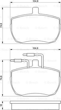 BOSCH 0 986 467 590 - Гальмівні колодки, дискові гальма avtolavka.club