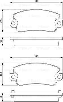 BOSCH 0 986 467 760 - Гальмівні колодки, дискові гальма avtolavka.club