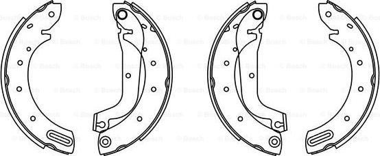 BOSCH 0 986 487 566 - Комплект гальм, барабанний механізм avtolavka.club