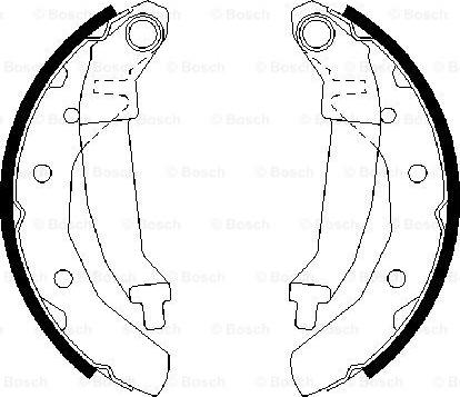 BOSCH 0 986 487 628 - Комплект гальм, барабанний механізм avtolavka.club