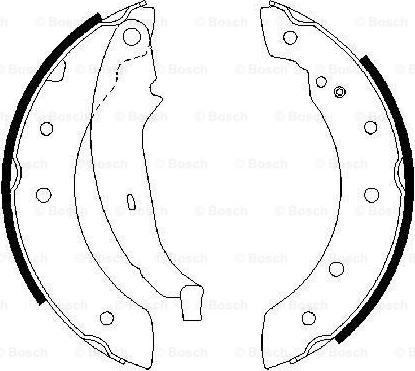 BOSCH 0 986 487 266 - Комплект гальм, барабанний механізм avtolavka.club