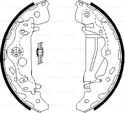 BOSCH 0 986 487 709 - Комплект гальм, барабанний механізм avtolavka.club