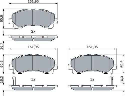 BOSCH 0 986 424 916 - Гальмівні колодки, дискові гальма avtolavka.club