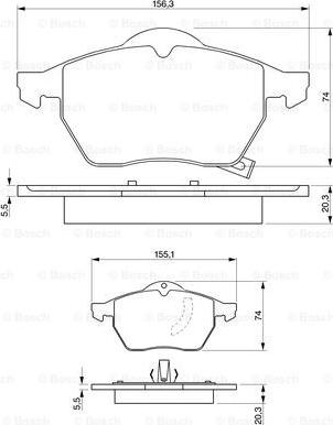 BOSCH 0 986 424 461 - Гальмівні колодки, дискові гальма avtolavka.club