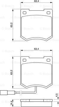 BOSCH 0 986 424 417 - Гальмівні колодки, дискові гальма avtolavka.club