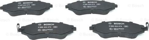 BOSCH 0 986 424 474 - Гальмівні колодки, дискові гальма avtolavka.club