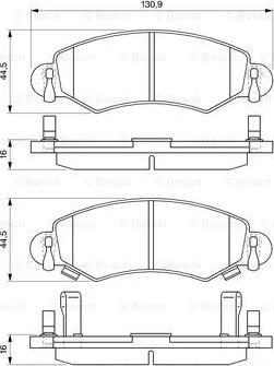 BOSCH 0 986 424 549 - Гальмівні колодки, дискові гальма avtolavka.club