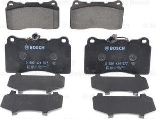 BOSCH 0 986 424 577 - Гальмівні колодки, дискові гальма avtolavka.club