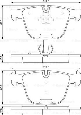 BOSCH 0 986 424 698 - Гальмівні колодки, дискові гальма avtolavka.club