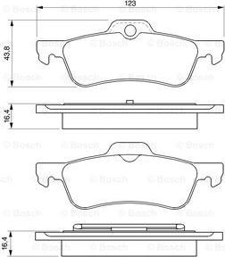 BOSCH 0 986 424 654 - Гальмівні колодки, дискові гальма avtolavka.club