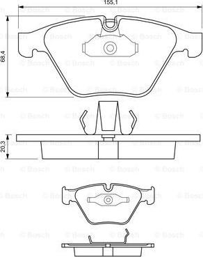 BOSCH 0 986 424 651 - Гальмівні колодки, дискові гальма avtolavka.club