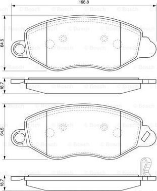 BOSCH 0 986 424 657 - Гальмівні колодки, дискові гальма avtolavka.club