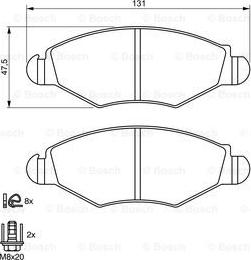 BOSCH 0 986 424 660 - Гальмівні колодки, дискові гальма avtolavka.club