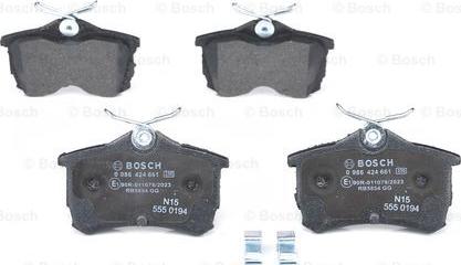 BOSCH 0 986 424 661 - Гальмівні колодки, дискові гальма avtolavka.club