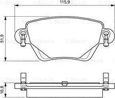 BOSCH 0 986 424 683 - Гальмівні колодки, дискові гальма avtolavka.club