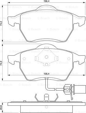 BOSCH 0 986 424 633 - Гальмівні колодки, дискові гальма avtolavka.club