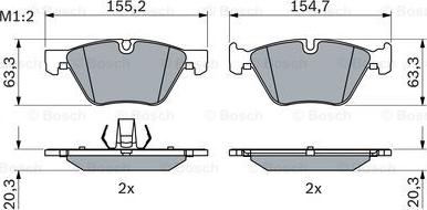 BOSCH 0 986 424 621 - Гальмівні колодки, дискові гальма avtolavka.club