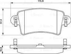 BOSCH 0 986 424 675 - Гальмівні колодки, дискові гальма avtolavka.club