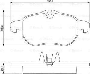 BOSCH 0 986 424 677 - Гальмівні колодки, дискові гальма avtolavka.club