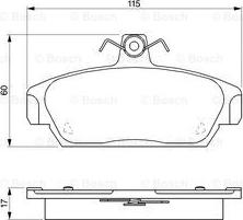 BOSCH 0 986 424 092 - Гальмівні колодки, дискові гальма avtolavka.club