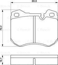 BOSCH 0 986 424 053 - Гальмівні колодки, дискові гальма avtolavka.club