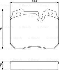 BOSCH 0 986 424 032 - Гальмівні колодки, дискові гальма avtolavka.club