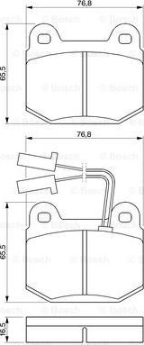 BOSCH 0 986 424 029 - Гальмівні колодки, дискові гальма avtolavka.club