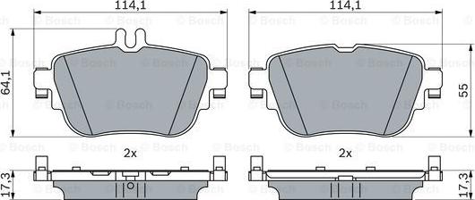 BOSCH 0 986 424 845 - Гальмівні колодки, дискові гальма avtolavka.club