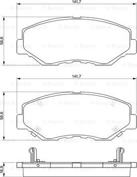 BOSCH 0 986 424 809 - Гальмівні колодки, дискові гальма avtolavka.club