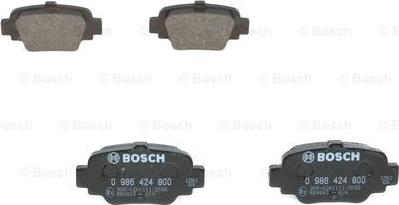 BOSCH 0 986 424 800 - Гальмівні колодки, дискові гальма avtolavka.club