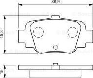 BOSCH 0 986 424 800 - Гальмівні колодки, дискові гальма avtolavka.club