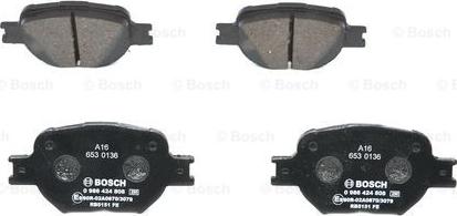 BOSCH 0 986 424 808 - Гальмівні колодки, дискові гальма avtolavka.club