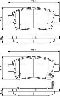 BOSCH 0 986 424 803 - Гальмівні колодки, дискові гальма avtolavka.club