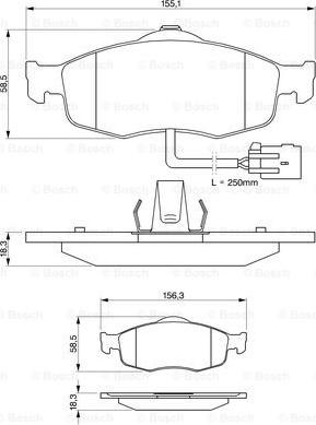 BOSCH 0 986 424 359 - Гальмівні колодки, дискові гальма avtolavka.club