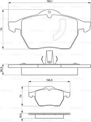 BOSCH 0 986 424 360 - Гальмівні колодки, дискові гальма avtolavka.club