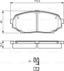 BOSCH 0 986 424 303 - Гальмівні колодки, дискові гальма avtolavka.club