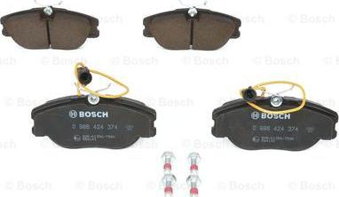 BOSCH 0 986 424 374 - Гальмівні колодки, дискові гальма avtolavka.club