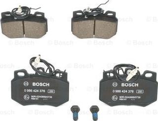 BOSCH 0 986 424 376 - Гальмівні колодки, дискові гальма avtolavka.club