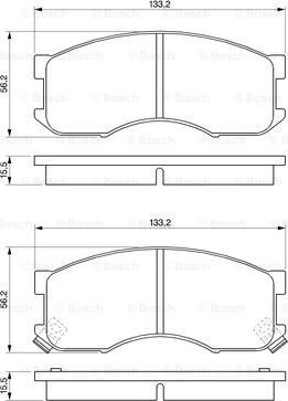 BOSCH 0 986 424 202 - Гальмівні колодки, дискові гальма avtolavka.club